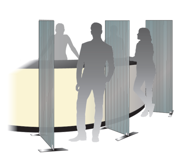 Stand Alone Polycarbonate Screen with Feet
